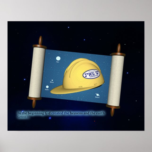 Genese 1:1 - Bauen Poster (Vorne)