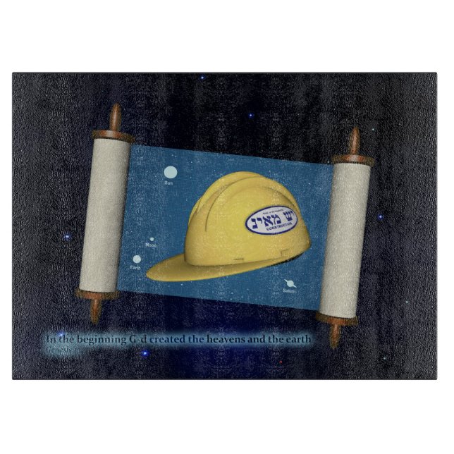 Genese 1:1 - Bauen Schneidebrett (Vorderseite)