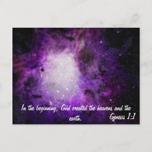 Genese 1:1 postkarte