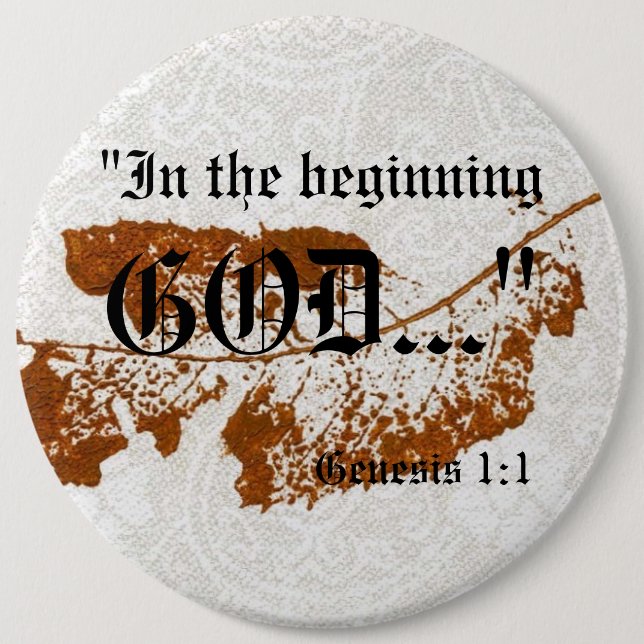 Genese 1:1 Schaltfläche Button (Vorderseite)