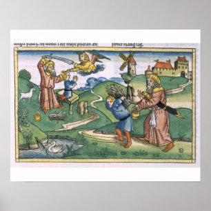 Genese 21 1-14 Abrahams, der oben von Isaac, Franc Poster