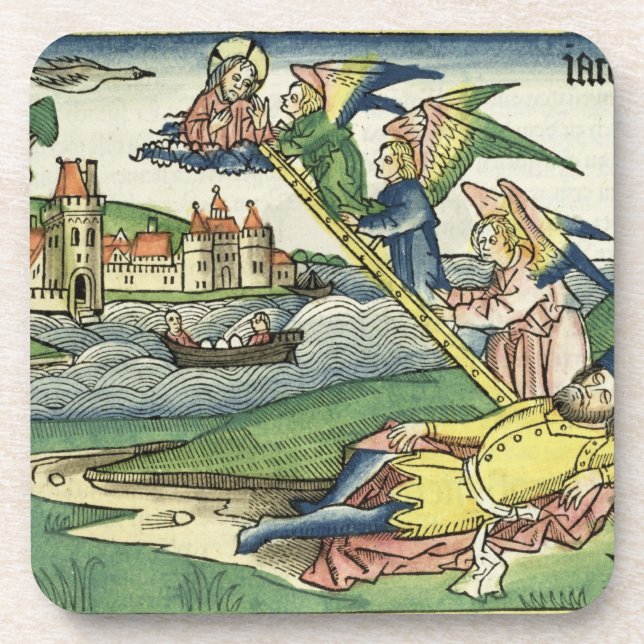 Genese 28 10 Jakobs Leiter, vom 'Nürnberg Getränkeuntersetzer (Vorderseite)