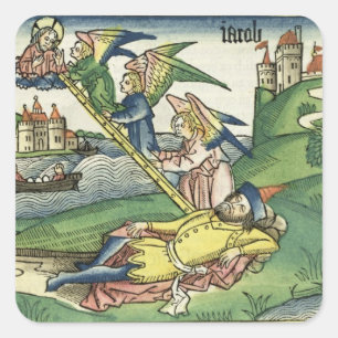 Genese 28 10 Jakobs Leiter, vom 'Nürnberg Quadratischer Aufkleber