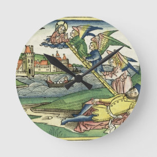 Genese 28 10 Jakobs Leiter, vom 'Nürnberg Runde Wanduhr