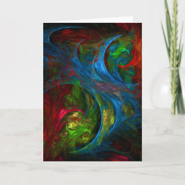 Genese-blaue abstrakte Kunst-Gruß-Karte Karte
