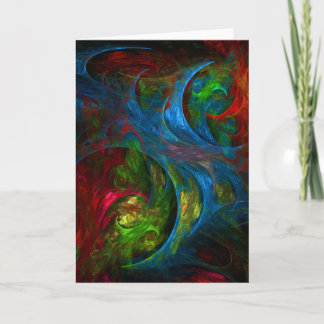Genese-blaue abstrakte Kunst-Gruß-Karte Karte