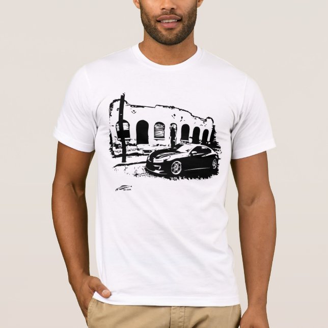 Genese-Coupéschwarzweiss-Grafiken T-Shirt (Vorderseite)