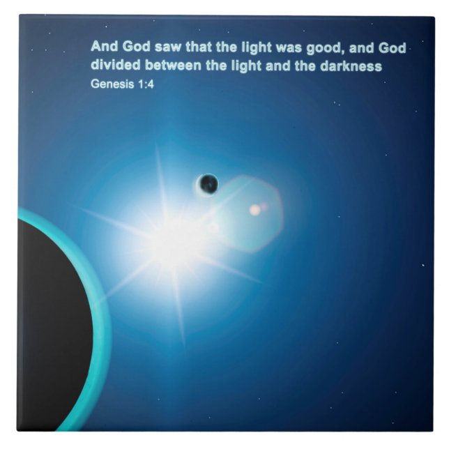 Genese - Licht und Dunkelheit Fliese (Vorderseite)