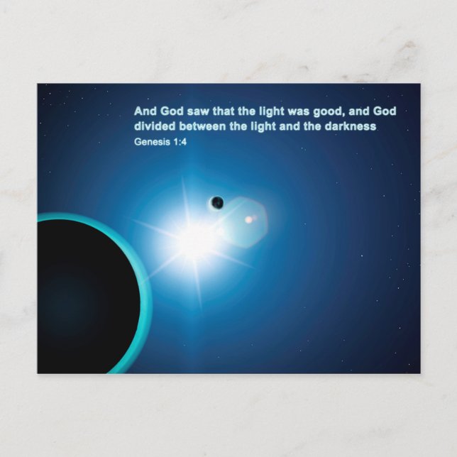 Genese - Licht und Dunkelheit Postkarte (Vorderseite)