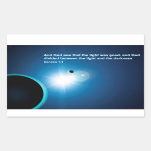 Genese - Licht und Dunkelheit Rechteckiger Aufkleber