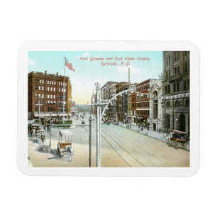 Genesee & Water Street, Syrakus, New York Vintag Magnet