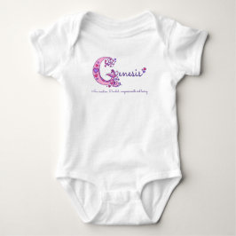 Genesemädchen G-Namensbedeutungs-Monogramm-Shirt Baby Strampler
