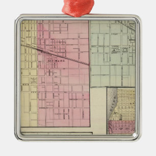 Geneseo, Kewanee, Cambridge, Fulton und Morrison Ornament Aus Metall