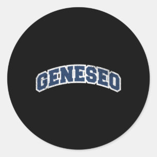 Geneseo New York Varsity Style Runder Aufkleber