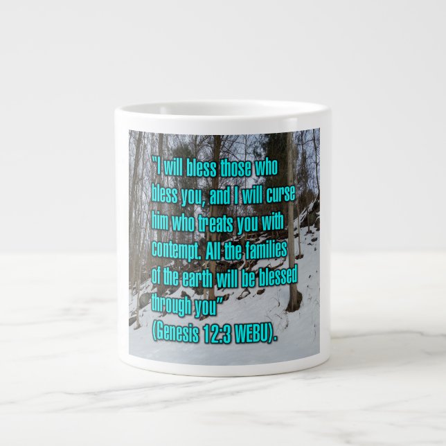 Genesis 12:3 WEBU-Tasse Jumbo-Tasse (Vorderseite)