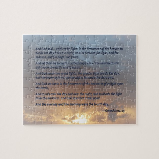 Genesis 1:14-19 ... Gelassen Lichter Puzzle (Horizontal)