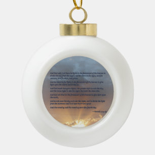 Genesis 1:14-19 ... Let there be lights Keramik Kugel-Ornament
