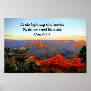 Genesis 1:1 Am Anfang schuf Gott Poster