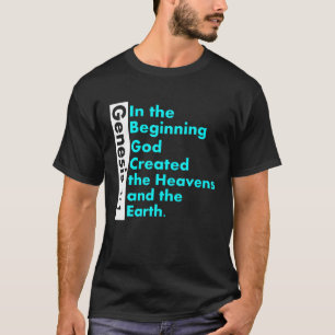 Genesis 1:1 Bibelverse in der Anfängerkreatur Got T-Shirt