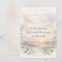 Genesis 1:1 Grußkarte