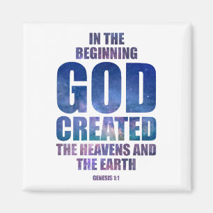 Genesis 1:1 im von GOD geschaffenen Universum Magnet