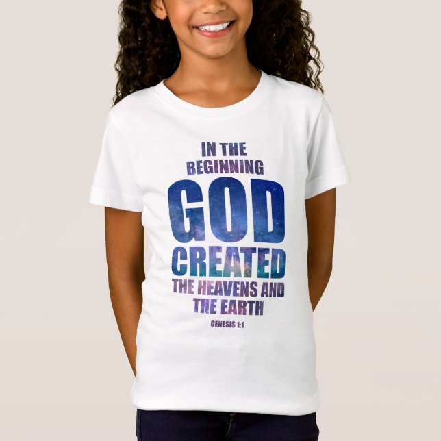 Genesis 1:1 im von GOD geschaffenen Universum T-Shirt (Vorderseite)