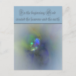 Genesis 1 Am Anfang schuf Gott die Himmel Postkarte