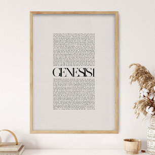 Genesis 1, Bibelvers, Moderne Bibel, Heilige Schri Poster