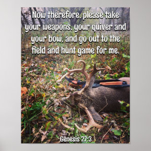 Genesis 27:3 mit Harvested Buck Poster