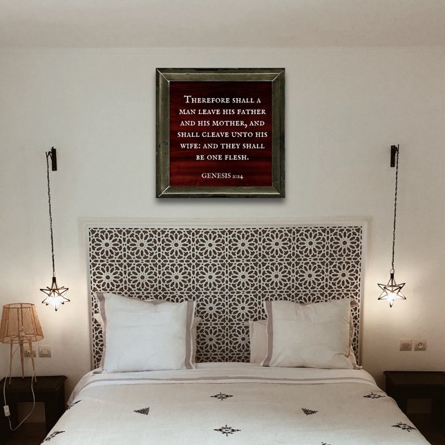 Genesis 2:24 King James Bible Christlich Poster (Von Creator hochgeladen)