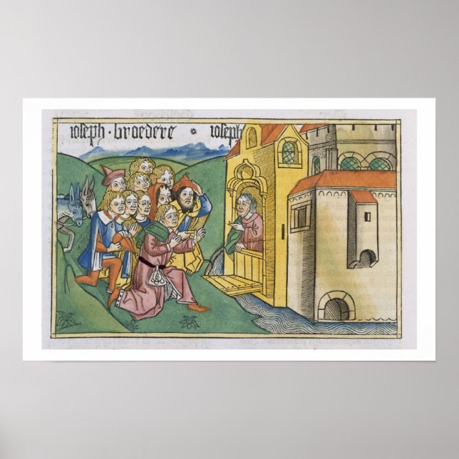 Genesis 42 1-5 Josephs Brüder kommen in Ägypten an Poster (Vorne)