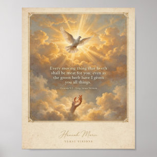 Genesis 9:3 KJV Poster Gottes Vorsorge 