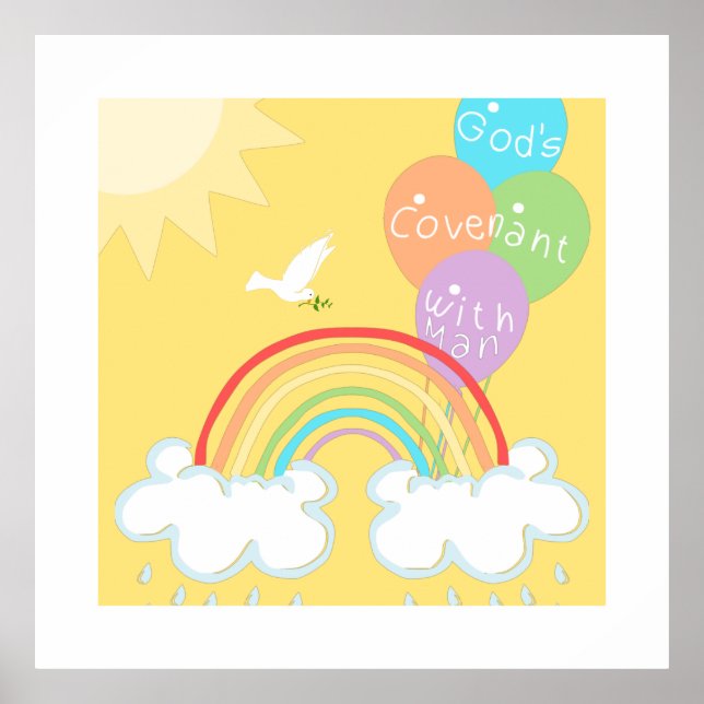 Genesis 9 Gottes Bündnis mit dem Menschen, dem Reg Poster (Vorne)