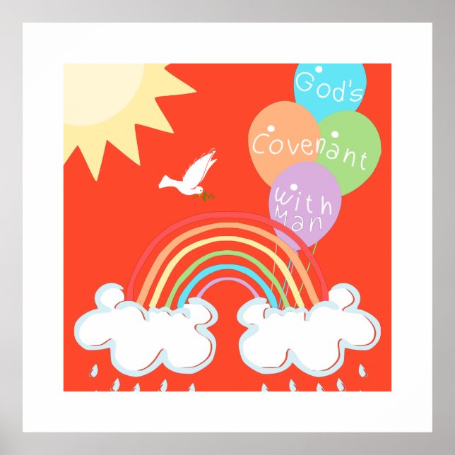 Genesis 9 Gottes Bündnis mit dem Menschen, dem Reg Poster (Vorne)