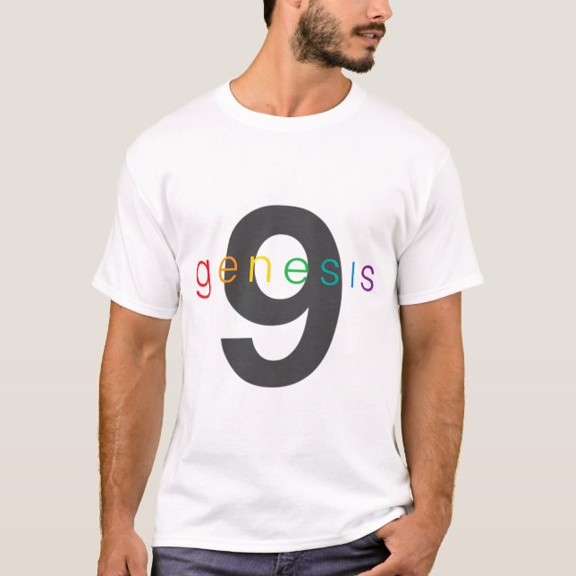 Genesis 9 Rainbow Godâ€™S Covene mit Noah T-Shirt (Vorderseite)