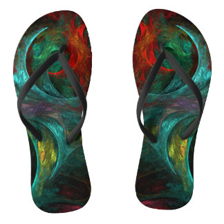Genesis Abstrakt Art Flip Flops