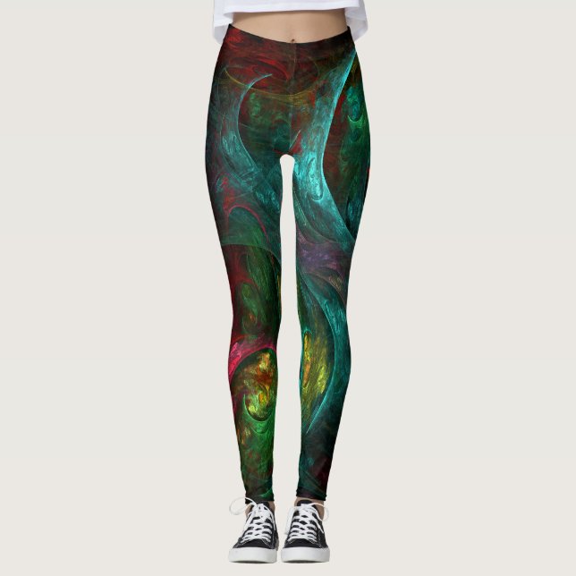 Genesis Abstrakt Art Leggings (Vorderseite)