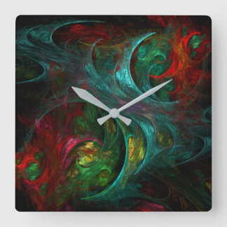 Genesis Abstrakt Art Square Quadratische Wanduhr