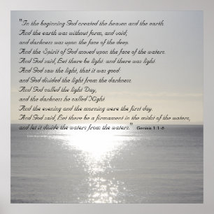 Genesis Bibel Zitat Christliche Kreation Poster Me