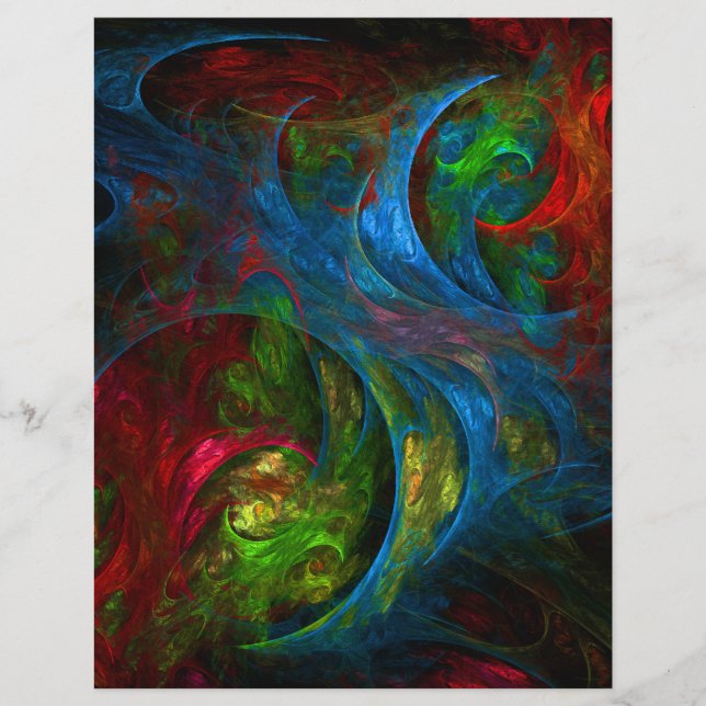 Genesis Blue Abstract Art Flyer (Vorne)