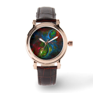 Genesis Blue Abstrakt Art Armbanduhr