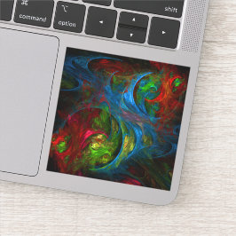 Genesis Blue Abstrakt Art Aufkleber