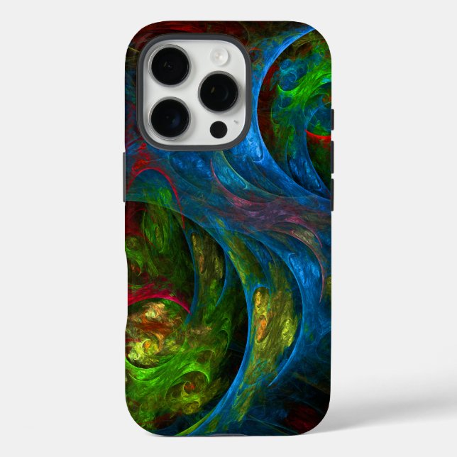 Genesis Blue Abstrakt Art Case-Mate iPhone Hülle (Rückseite)