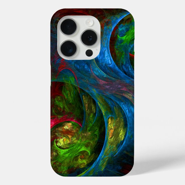 Genesis Blue Abstrakt Art Case-Mate iPhone Hülle (Rückseite)