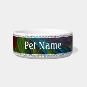 Genesis Blue Abstrakt Art Cat Bowl Napf