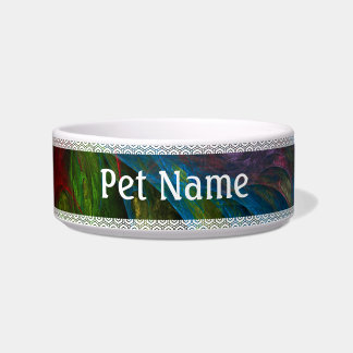 Genesis Blue Abstrakt Art Cat Bowl Napf