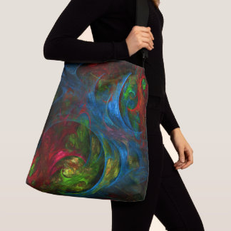 Genesis Blue Abstrakt Art Cross Body Tragetaschen Mit Langen Trägern