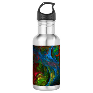 Genesis Blue Abstrakt Art Flasche Edelstahlflasche