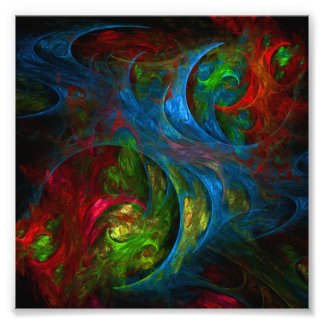Genesis Blue Abstrakt Art Foto Print
