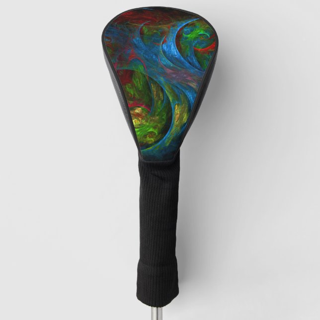 Genesis Blue Abstrakt Art Golf Headcover (Vorderseite)